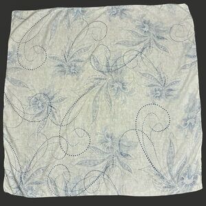 Vintage Cotten linen blend small table cloth embroidery and pearls